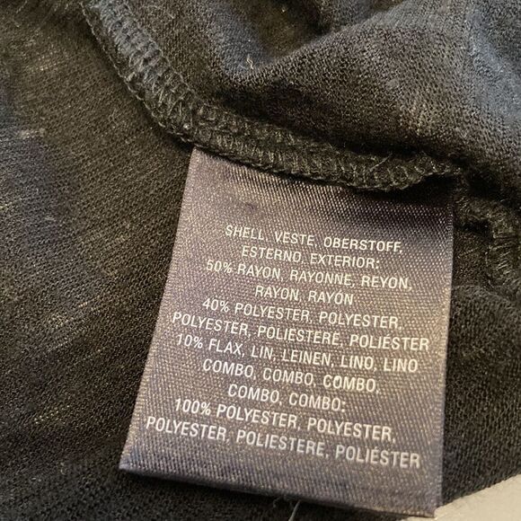 Anthropologie meadow rue, black peasant, top with sheer tan - Picture 7 of 7